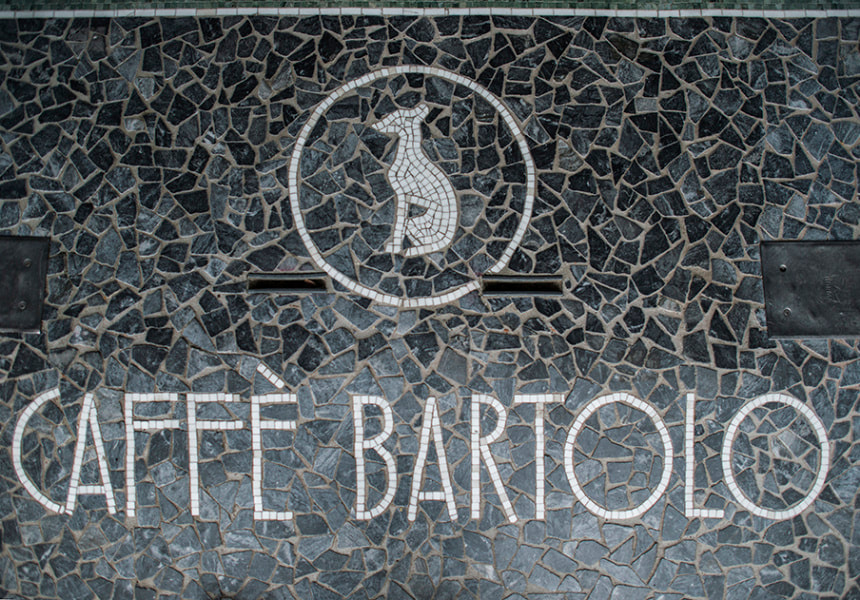 Caffe Bartolo - Hycomb non combustible aluminium stone cladding with Verde Marble finish